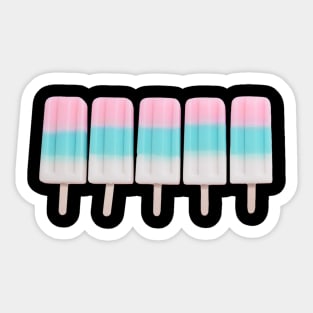 5 rainbow ice cream Sticker